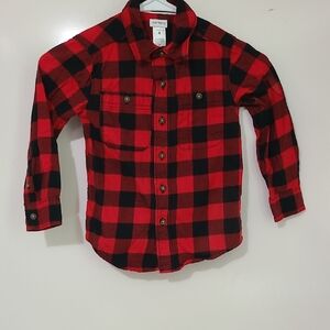 Carter's Red and Black Buffalo Plaid Button Down Shirt